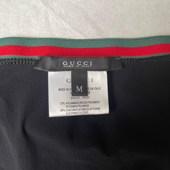 LAST DAY! AUTHENTIC GUCCI TWO PIECE VINTAGE BLACK BIKINI WITH WEB ACCENT - Picture 7 of 10